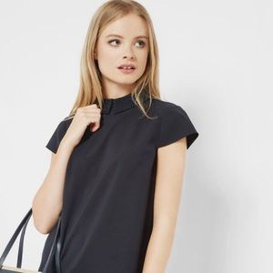 TED BAKER “Hellia” embellished collar top